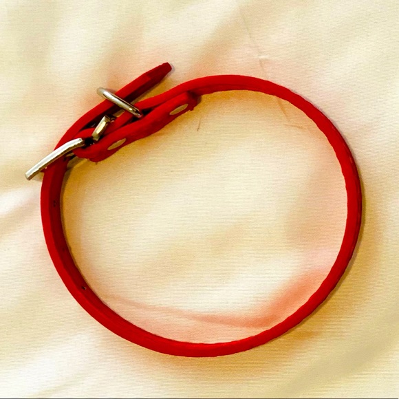 Small Dog Collar - Pink Faux Leather - Picture 7 of 8